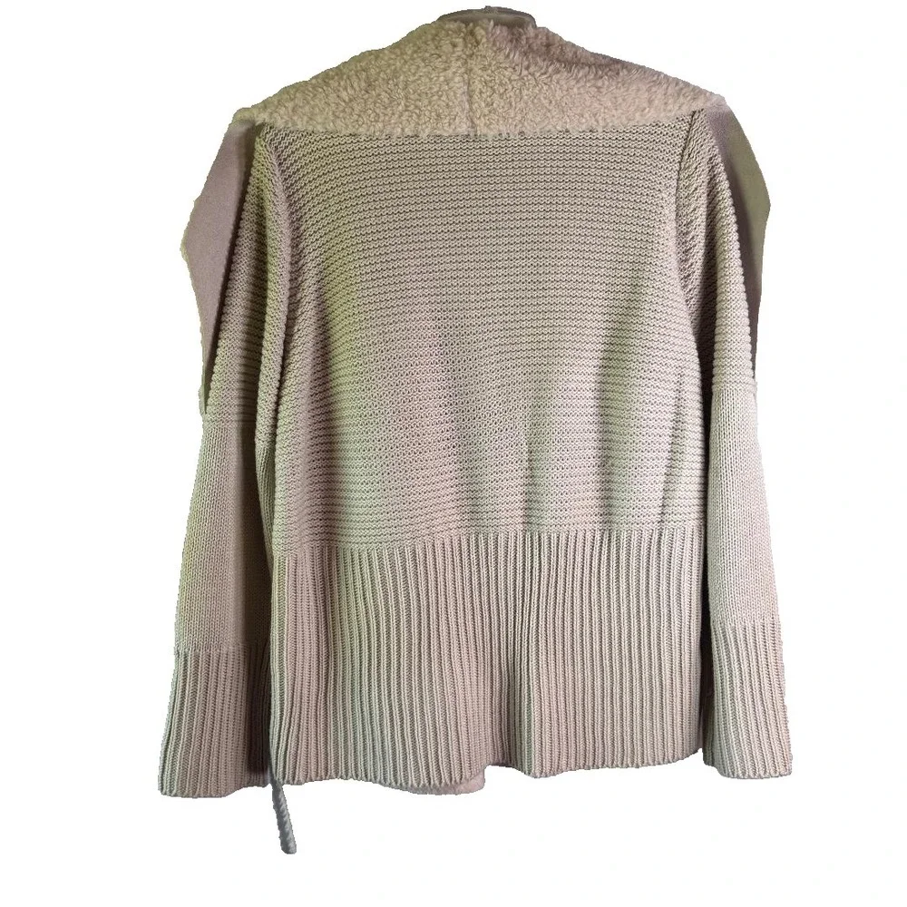 Grace Elements Cardigan Sweater Jacket Beige Women's Size 3X Faux‎ Fur